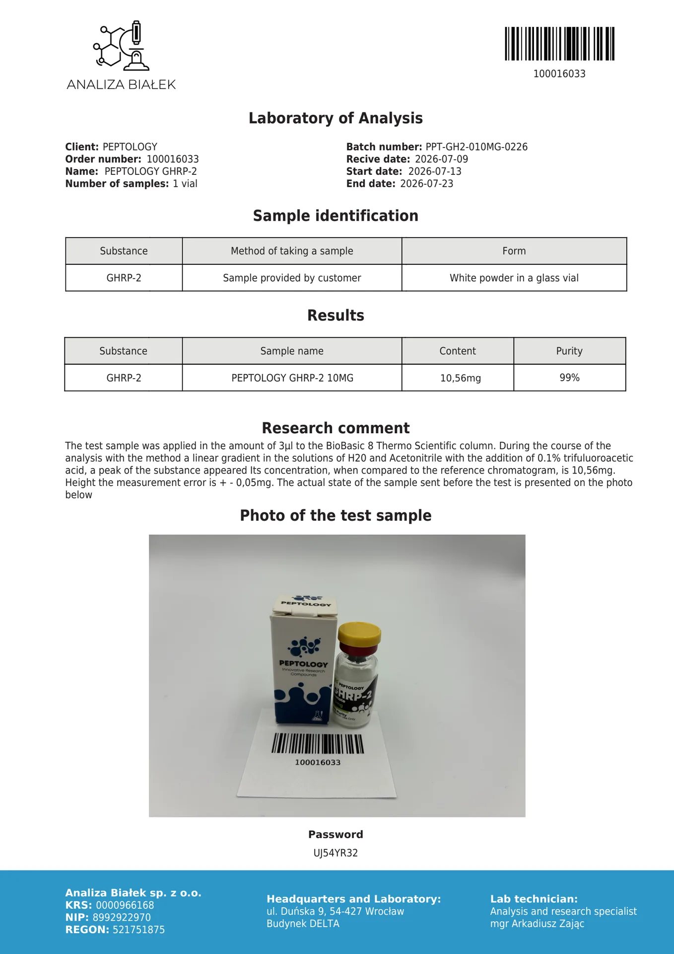 GHRP-2 10 mg – Grelinomimetik (GHS-R1a agonist) – slika 2